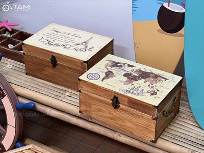 Rương gỗ phong cách cổ điển [06 Kiểu] KT30x20x15cm RUONG-GO-03